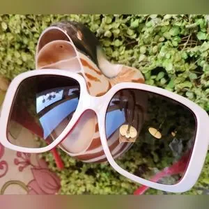 CARTIER White Red Pink Logo France Luxury Oversized CHARLIE Unisex Sunglasses 6\
